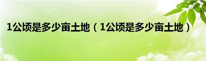 1公顷是多少亩土地_1公顷是多少亩土地?(1公顷是多少亩)