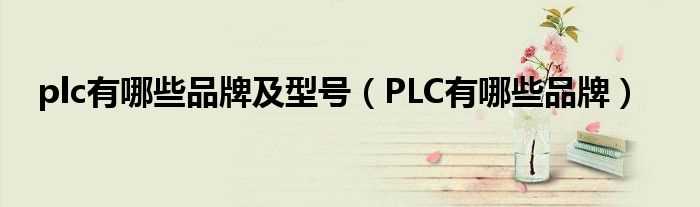 PLC有哪些品牌_plc有哪些品牌及型号?(plc型号)