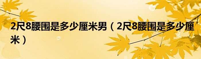 2尺8腰围是多少厘米_2尺8腰围是多少厘米男?(2尺8是多少厘米)