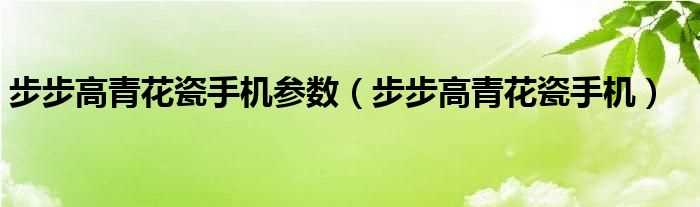 步步高青花瓷手机_步步高青花瓷手机参数(步步高青花瓷)