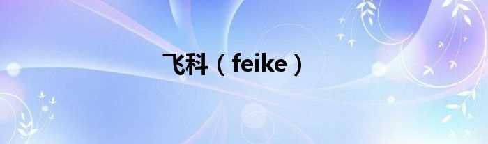 feike_飞科(飞科)