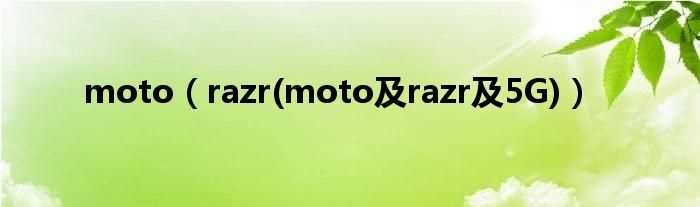 razr(moto及razr及5G_moto)(摩托罗拉手机)