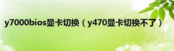 y470显卡切换不了_y7000bios显卡切换(y470显卡切换不了)