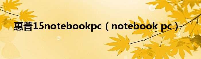 notebook_pc_惠普15notebookpc(notebook pc)