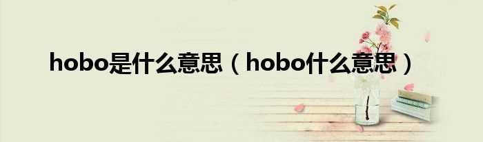 hobo什么意思_hobo是什么意思?(hobo)