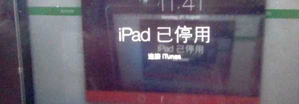 ipad已停用连接itunes什么意思