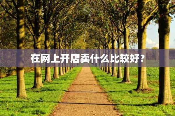 在网上开店卖什么比较好？(在网上开店卖什么比较好赚钱)?