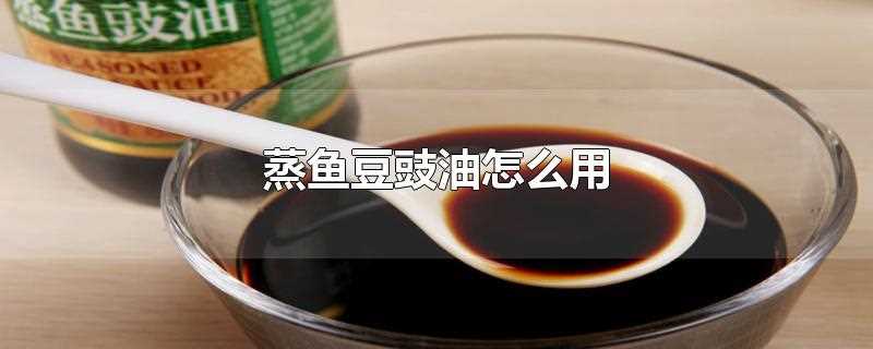 蒸鱼豆豉油怎么用?蒸鱼豉油怎么使用