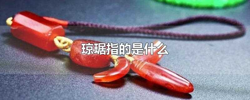 琼琚指的是什么意思(琼琚的意思)?