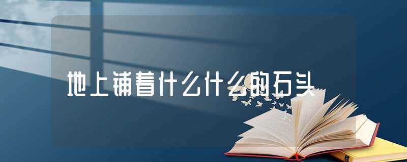 地上铺着什么什么的石头?(地上铺着什么什么的石头)