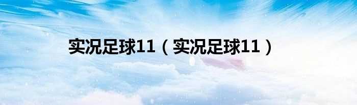 实况足球11_实况足球11(实况11)