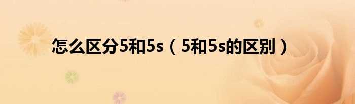 5和5s的区别_怎么区分5和5s?(5s和5的区别)