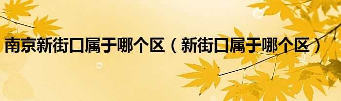 新街口属于哪个区_南京新街口属于哪个区?(南京新街口)