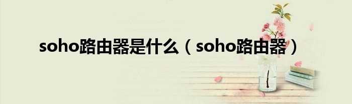 soho路由器_soho路由器是什么?(soho路由器)