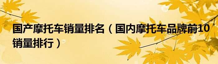 国内摩托车品牌前10销量排行_国产摩托车销量排名(国产摩托车销量排名)