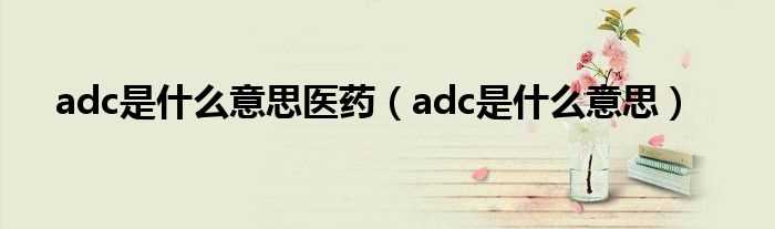 adc是什么意思_adc是什么意思医药?(adc是什么意思)