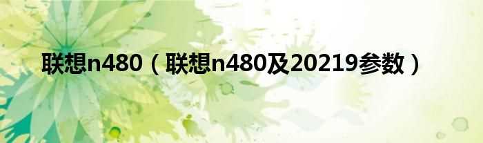 联想n480及20219参数_联想n480(n480)