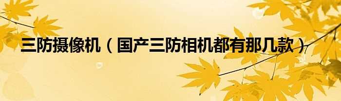 国产三防相机都有那几款_三防摄像机?(三防摄像机)