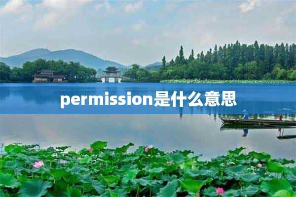 permission是什么意思(permission是什么意思英语翻译)?