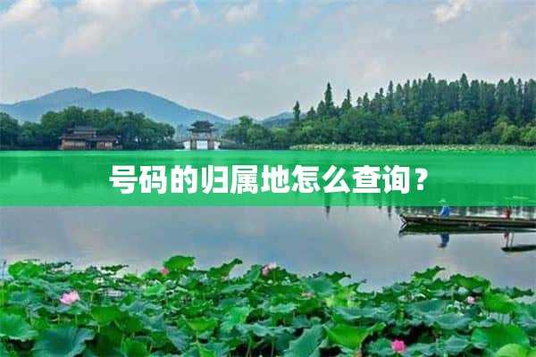 号码的归属地怎么查询？(号码归属地怎么样查询)?