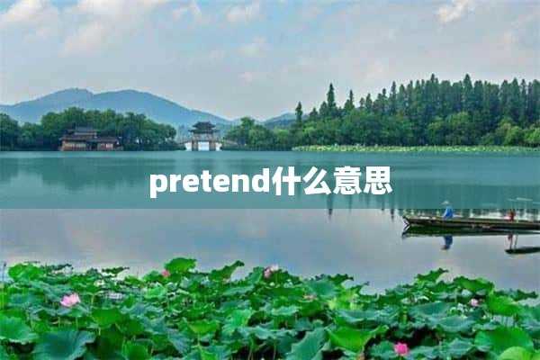 to_pretend什么意思)?pretend什么意思(time