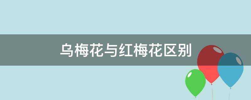 乌梅花与红梅花区别(乌梅梅花是什么样的)?