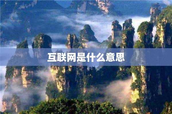 互联网是什么意思(互联网是什么意思解释10字)?