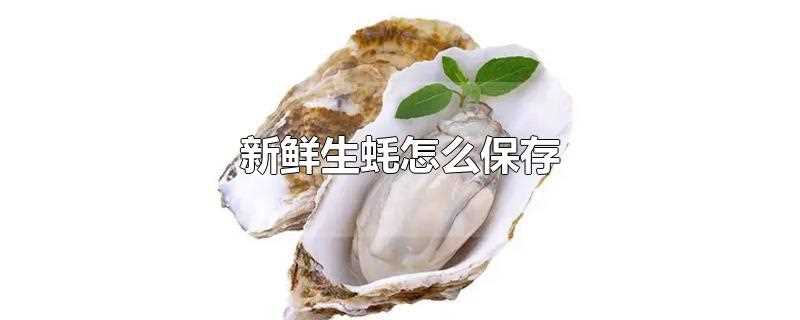 新鲜生蚝怎么保存最新鲜(新鲜生蚝怎么保存时间最久)?