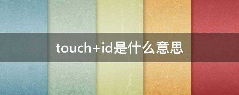 touchid是什么意思在哪里打开(touchID是什么意思中文翻译)?