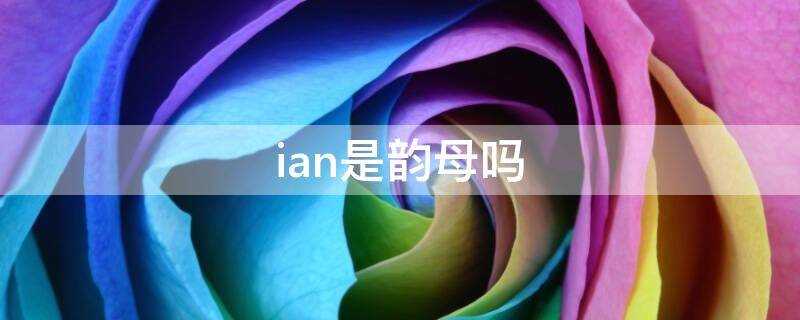 Ian是韵母吗?(iang是韵母吗?)