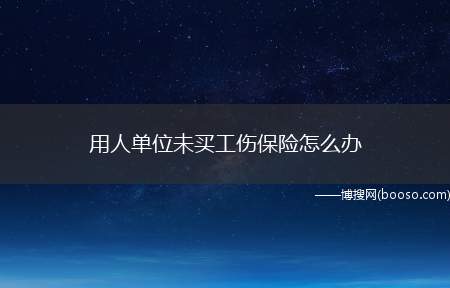 用人单位未买工伤保险怎么办（用人单位未买工伤保险,由社会保险行政部门责令限期参保,补缴保）