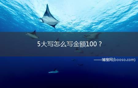 5大写怎么写金额100(金额100)