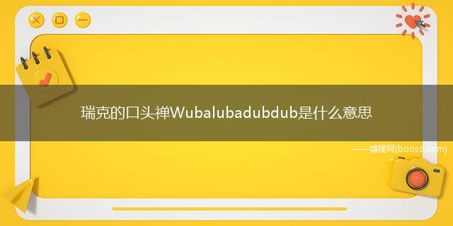 瑞克的口头禅Wubalubadubdub是什么意思(瑞克的口头禅是什么意思)