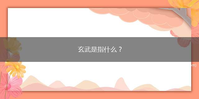 玄武是指什么？