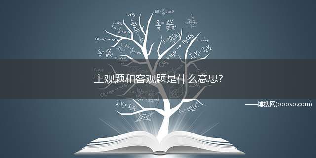 主观题和客观题是什么意思?