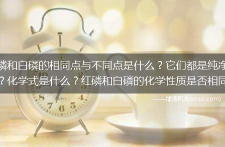 红磷和白磷的相同点与不同点是什么？它们都是纯净物吗？化学式是什么？红磷和白磷的化学性质是否相同？