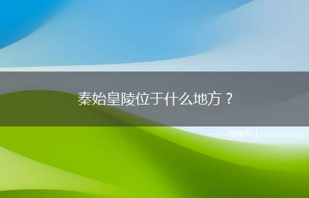 秦始皇陵位于什么地方？