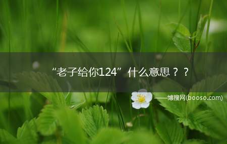 “老子给你124”什么意思？？