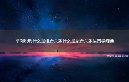 举例说明什么是组合关系什么是聚合关系语言学纲要