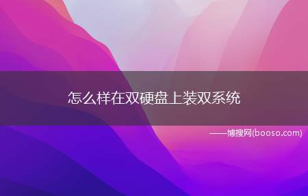 怎么样在双硬盘上装双系统