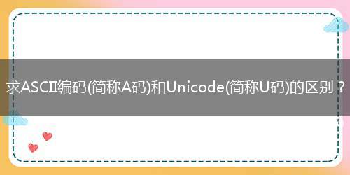 求ASCII编码(简称A码)和Unicode(简称U码)的区别？