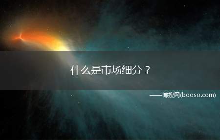 什么是市场细分？