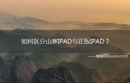 如何区分山寨IPAD与正版IPAD？