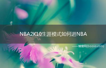 NBA2K10生涯模式如何进NBA