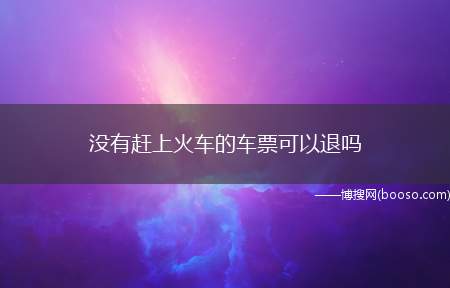 没有赶上火车的车票可以退吗（不能在2小时内到始发站火车票售票窗口改签）