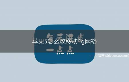 苹果5怎么改移动4g网络（苹果5手机怎么改变数据网络）