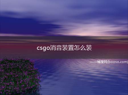 csgo消音装置怎么装（csgo的特殊道具除了主体还有消音装置,安装步骤）