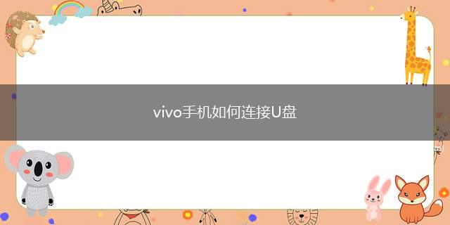 vivo手机如何连接U盘（如何用在手机上连接使用U盘）