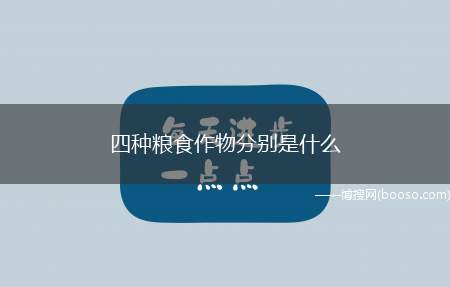 四种粮食作物分别是什么（中华人民共和国种子法规定）