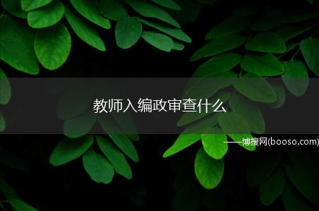 教师入编政审查什么（教师入编政审内容有哪些）